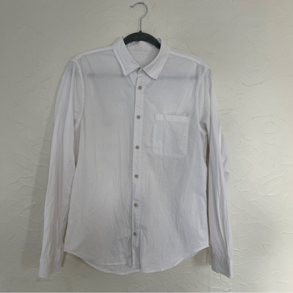 Lululemon Button Down Long Sleeve Shirt. White